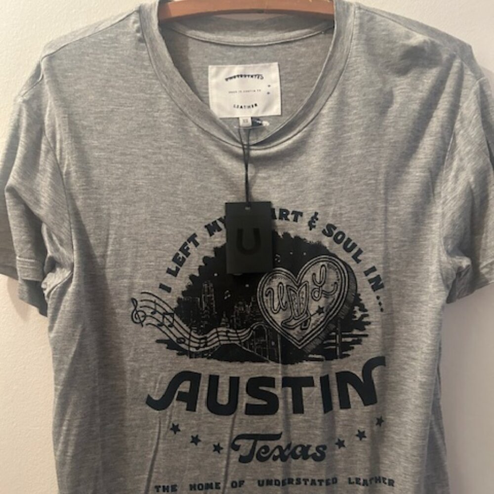 Free People x Understated Leather Heart & Soul AUSTIN Heather Gray Oversized Tee - Picture 9 of 16